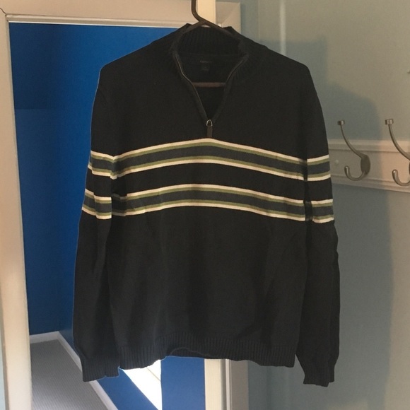 Express Other - Striped Quarter Zip Sweater